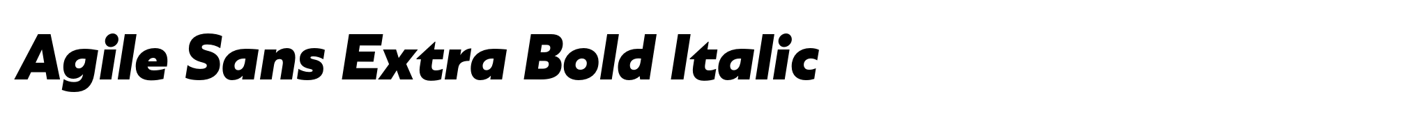 Agile Sans Extra Bold Italic image